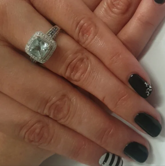 Le Vian Aquamarine, Saphire & Diamond ring - Picture 12 of 13